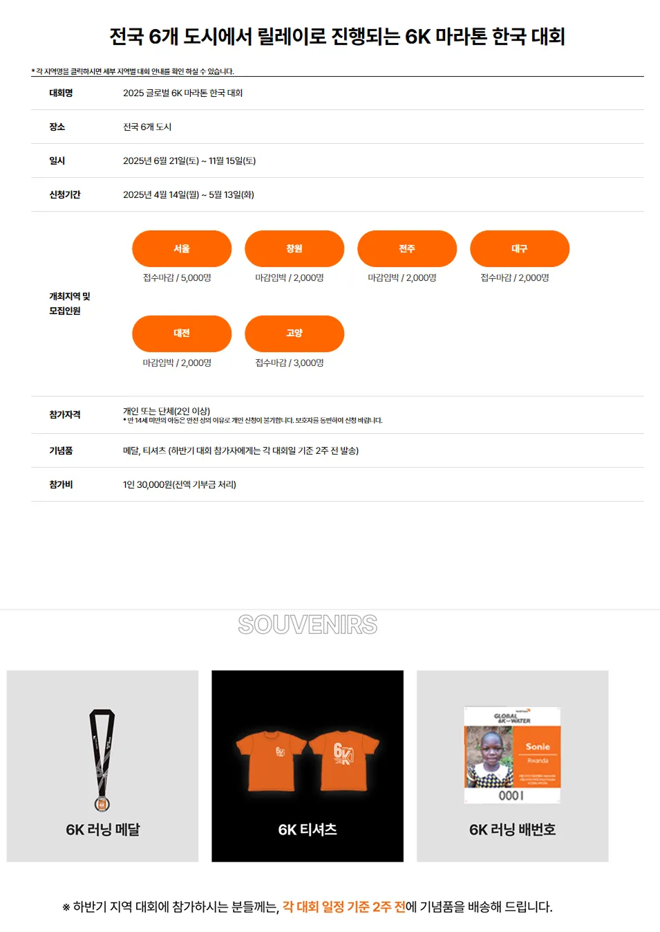 2025 월드비전 글로벌 6K 마라톤 이미지